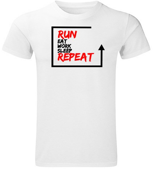 Majice sa stampom natpisom slikom/Za decka/run eat sleap repeat mm.jpg